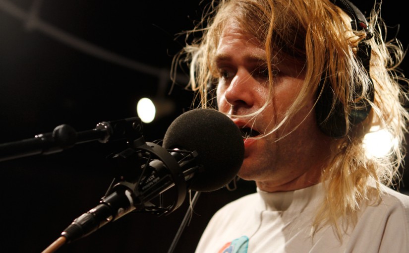 Ariel Pink performs in the Soundcheck studio. (Michael Katzif / WNYC)